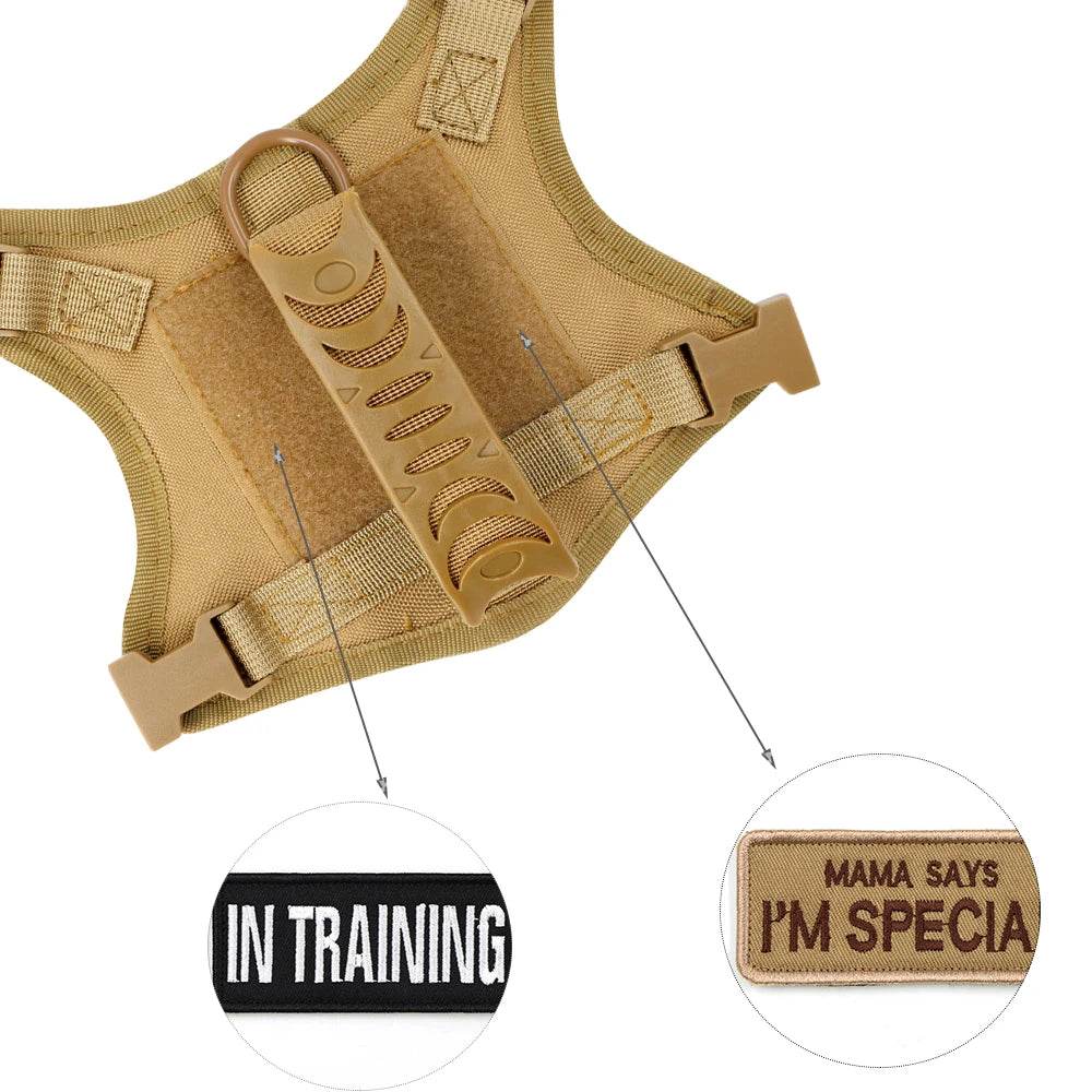 Tactical Puppy Harness Leash For Small Dogs Adjustable - Estalios
