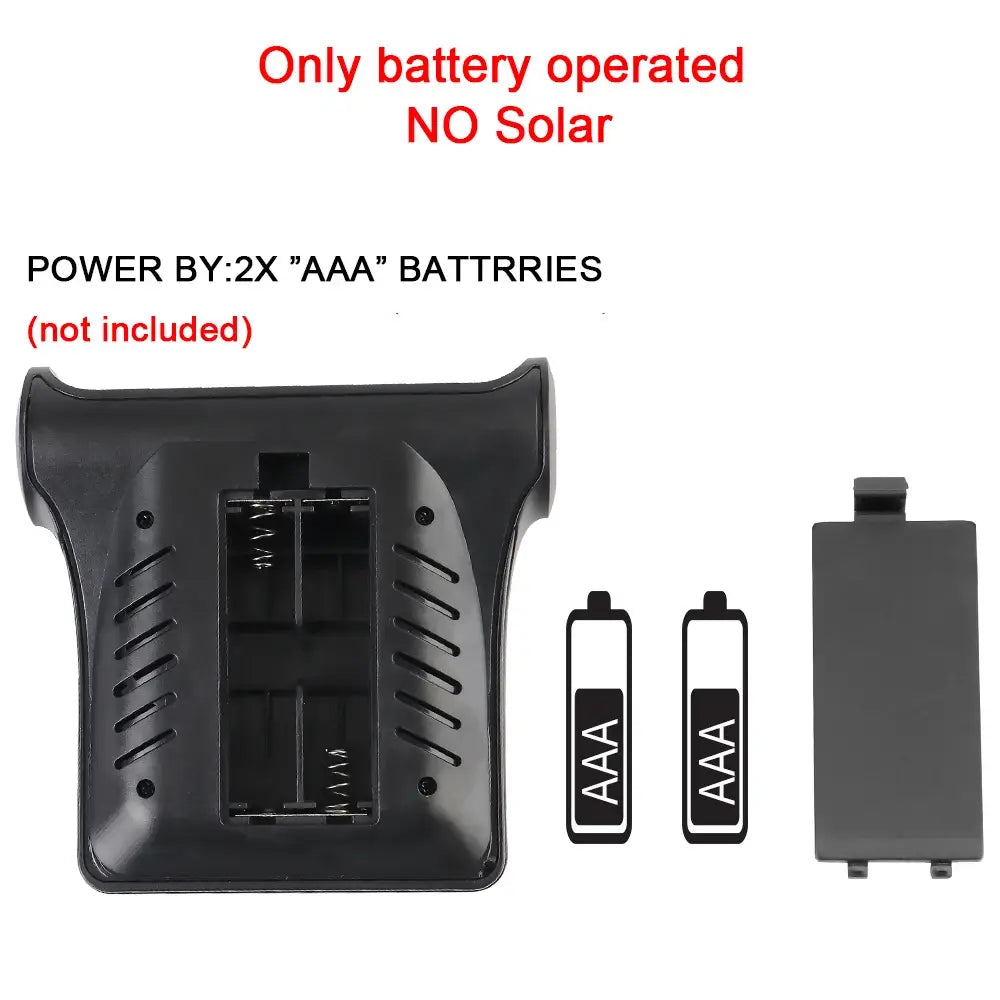 Battery-powered Tire Pressure Monitoring System with battery compartment and cover.