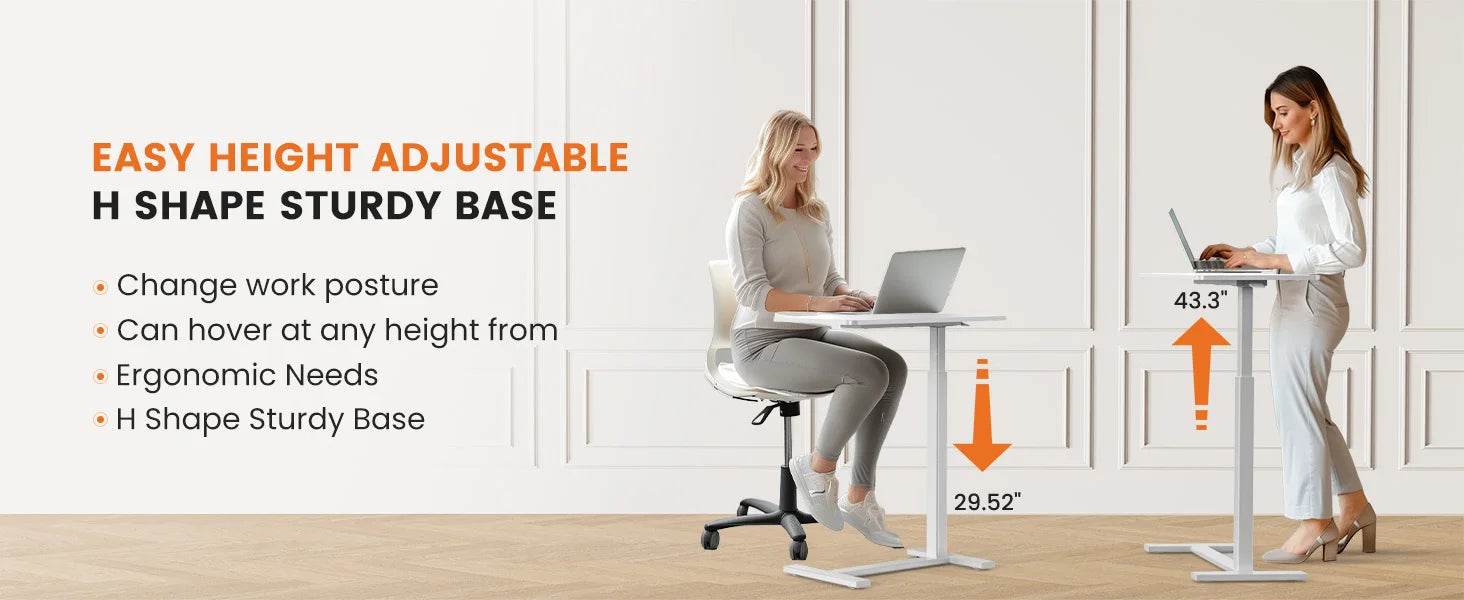 Adjustable Overbed Bedside Table with Wheels for Home Use - Estalios