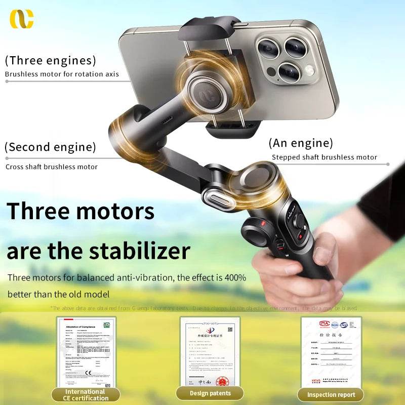 AOCHUAN Smart XE 3-Axis Handheld Gimbal for Stable Vlogging - Estalios