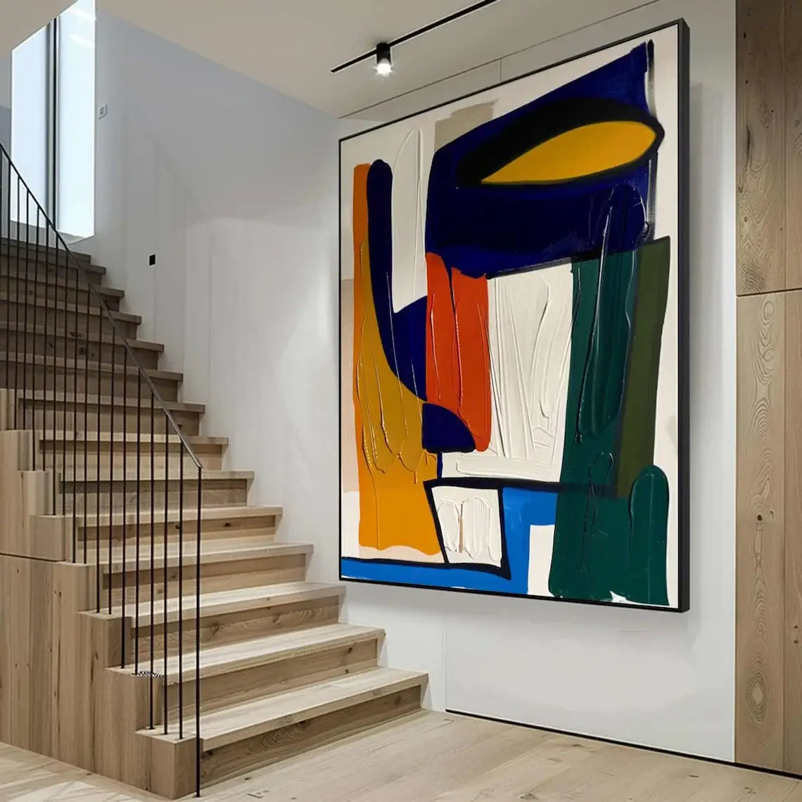 🎨 Vibrant Energy – Large Colorful Abstract Canvas Painting | Perfect for Modern Home Decor