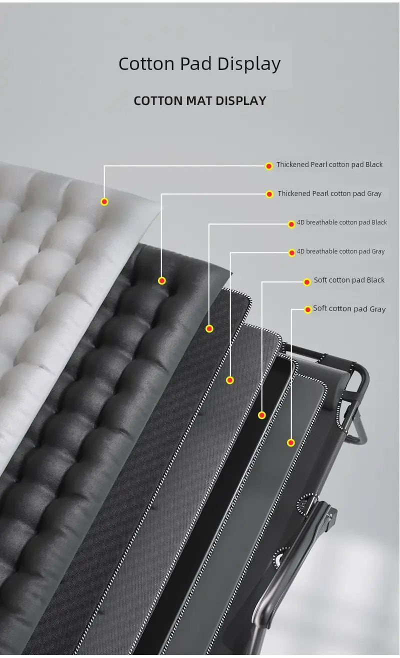 Cama plegable portátil para la siesta en casa, la oficina y el campamento