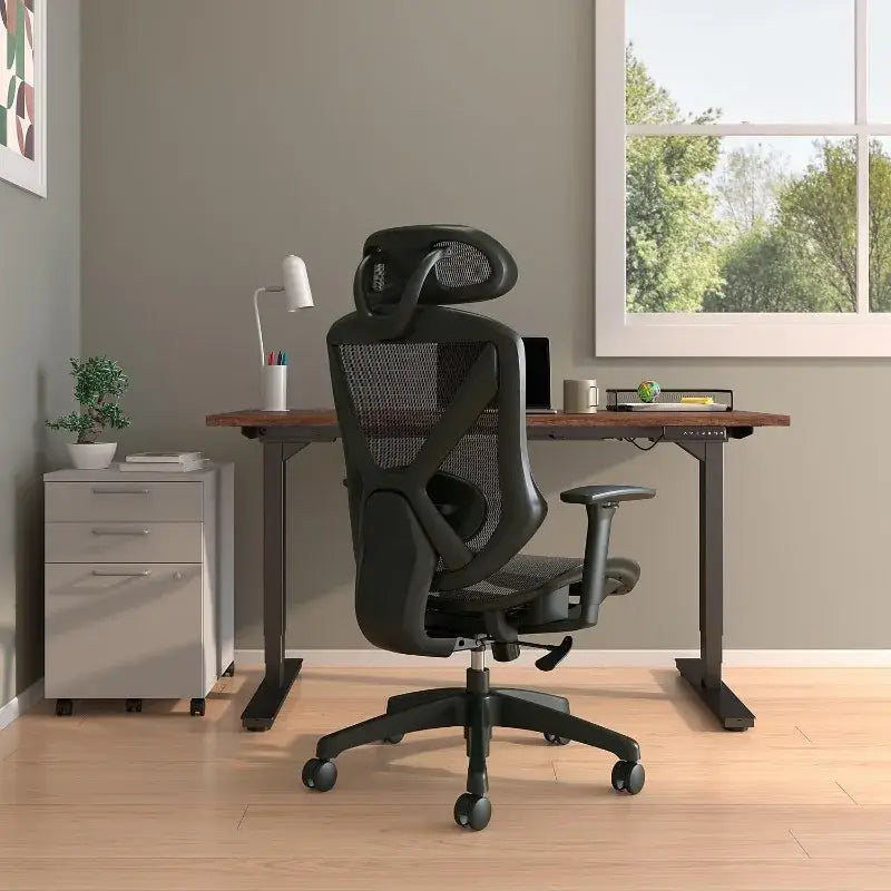 Ergonomic Mesh Swivel Task Chair with Adjustable Headrest – Home & Office