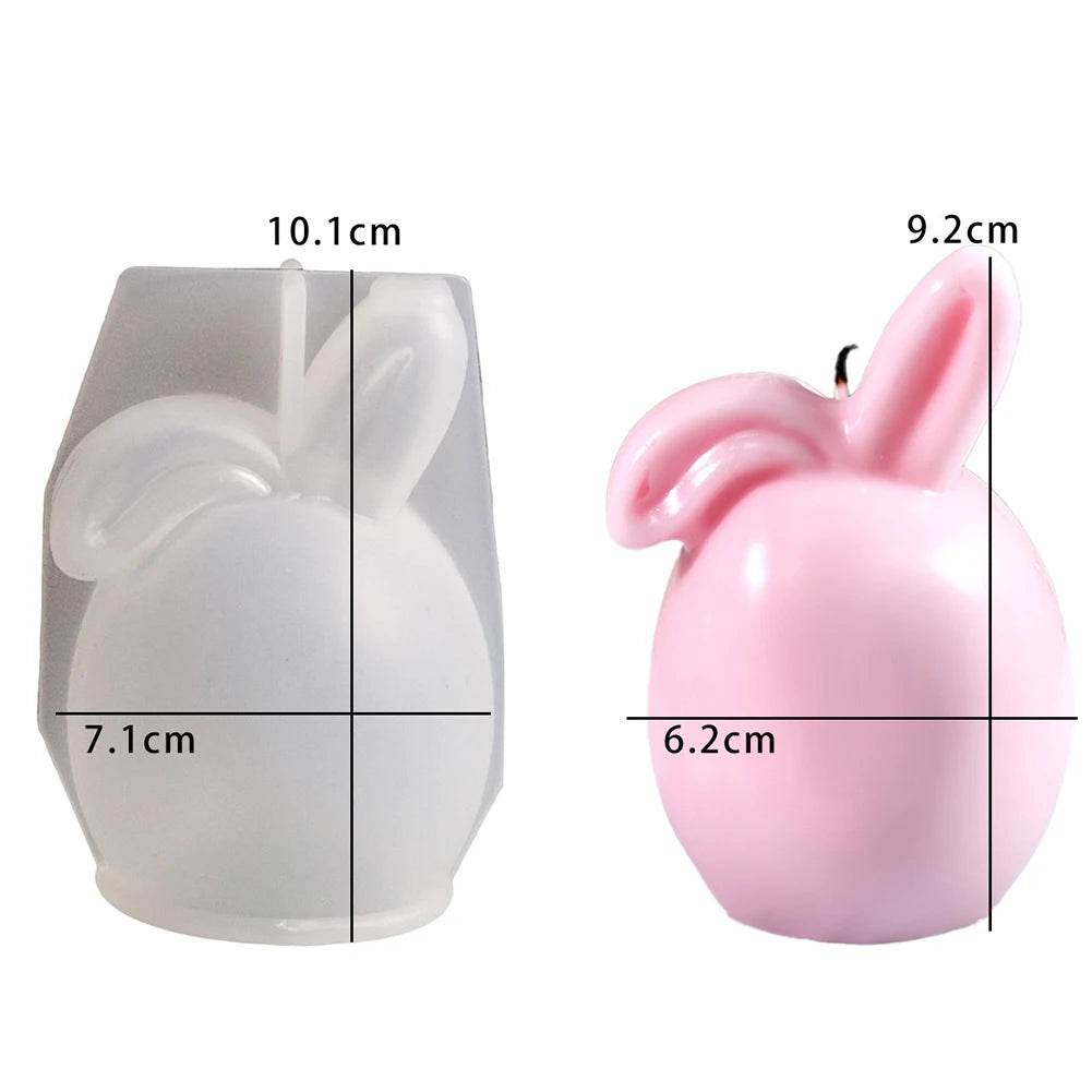 Easter Mold 3D Easter Bunny Egg Candle Silicone Mold Handmade DIY Easter Decorative Ornament Resin Mold Plaster Handicrafts - Estalios