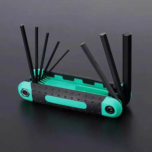 8pcs Portable Folding Socket Wrench Set for Outdoor Repair - Estalios
