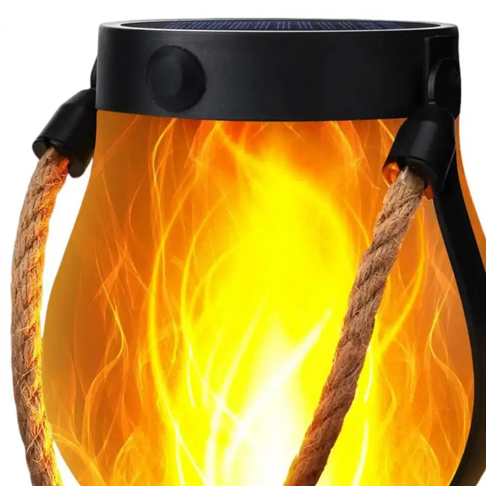 Solar Lantern Lights Waterproof Flickering Flame Garden Light Decorative Solar Hanging Lantern With 2 Modes For Yard
