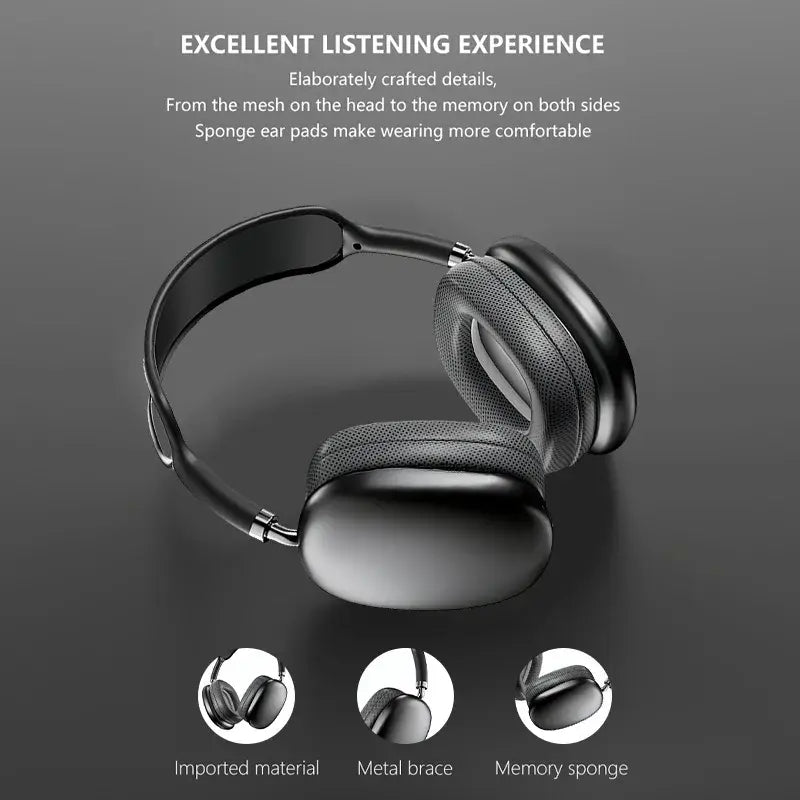 Wireless Bluetooth Headphones with Mic for Sports and Gaming