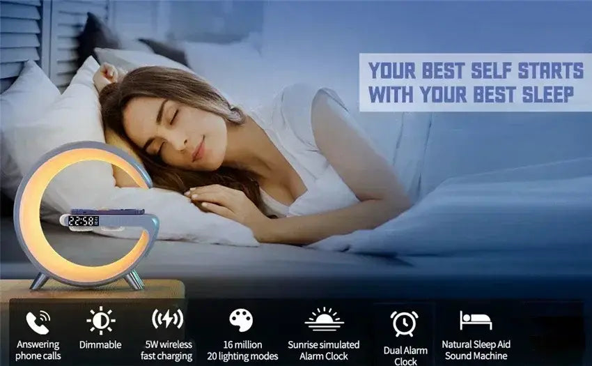 Cargador inalámbrico multifunción con altavoz Bluetooth 5.0