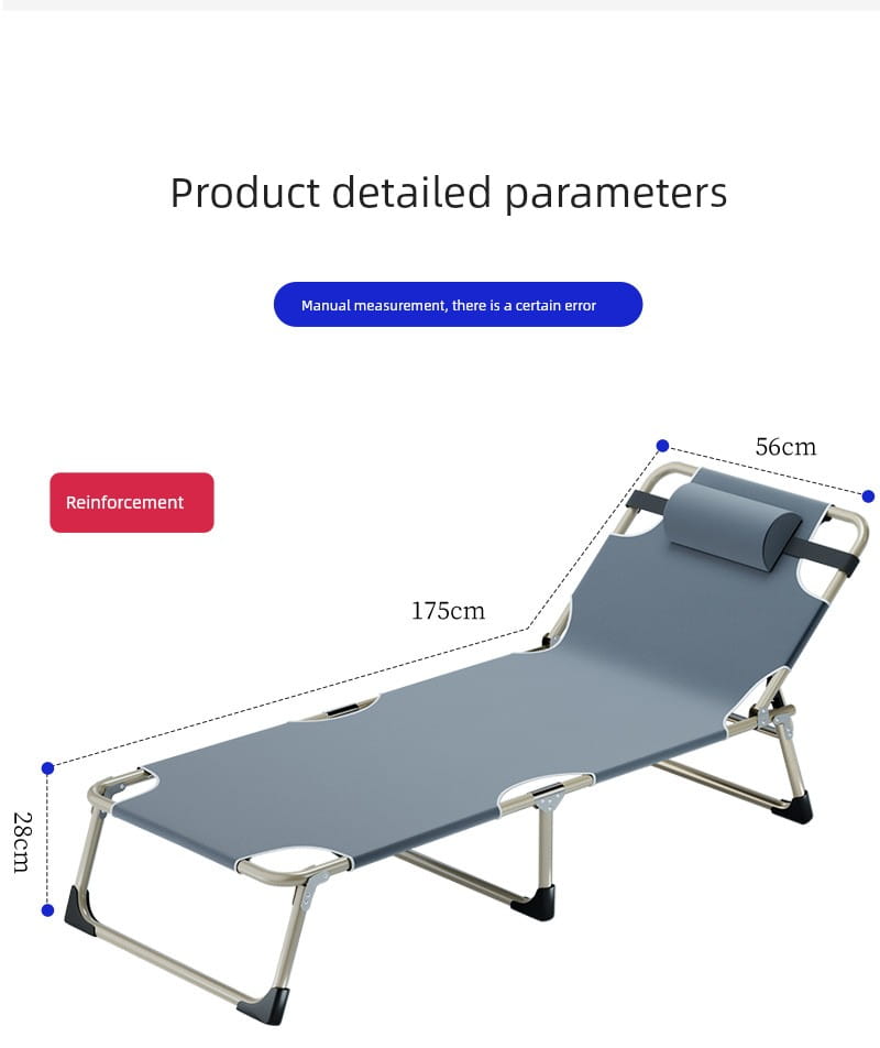 Comfortable Folding Bed with Adjustable Backrest for Adults During Office Lunch Breaks