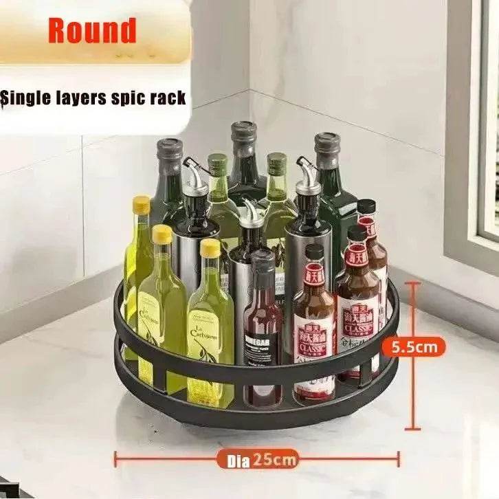 360 Rotation Spice Rack Multi-Layer Kitchen Organizer Tray - Estalios