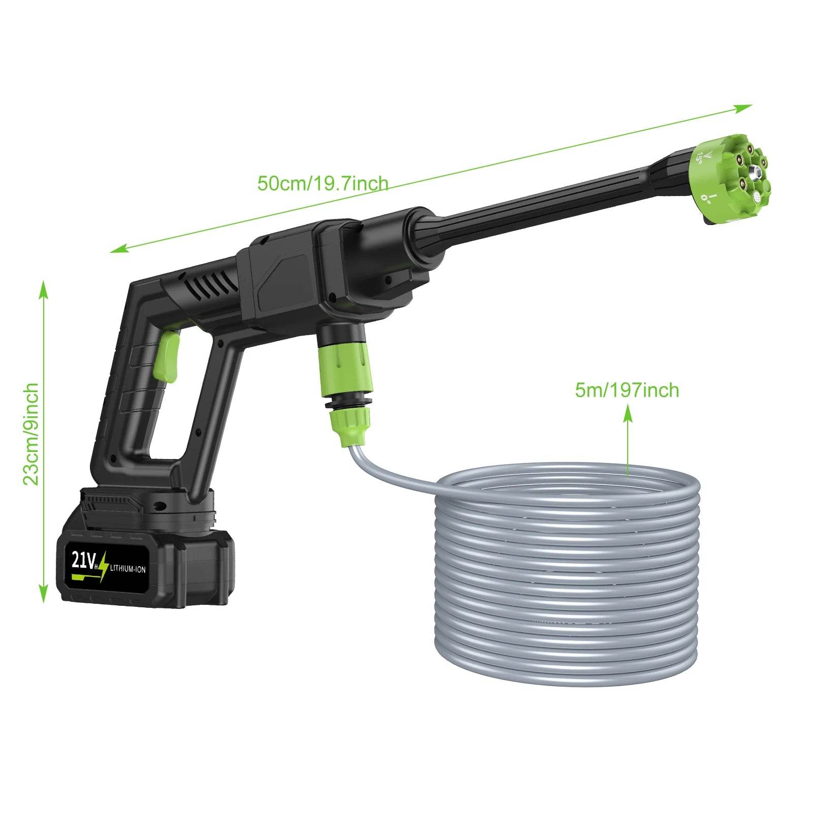 Brushless High Pressure Car Washer Gun 6 IN 1 Cordless Spray - Estalios