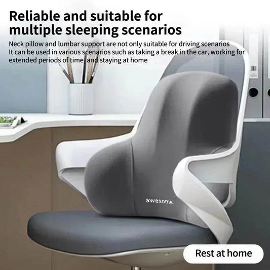 Memory Foam Lumbar Back Cushion for Pain Relief Support - Estalios