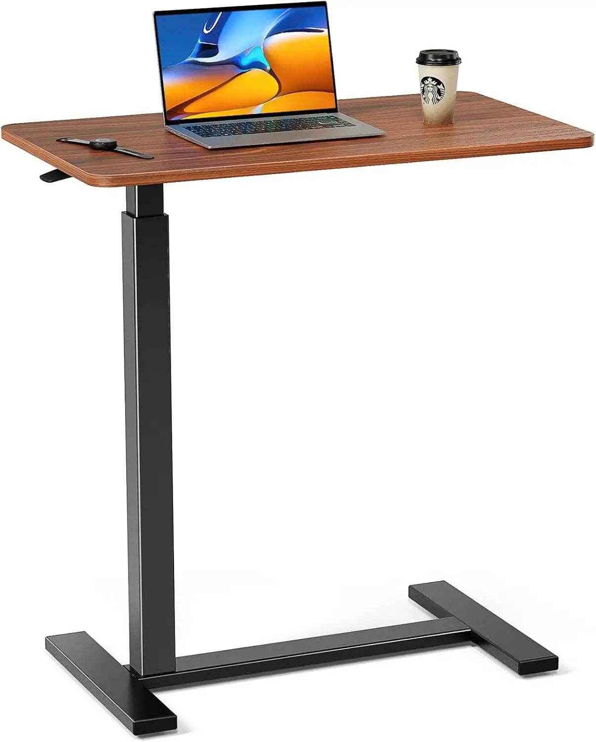 Adjustable Overbed Bedside Table with Wheels for Home Use - Estalios