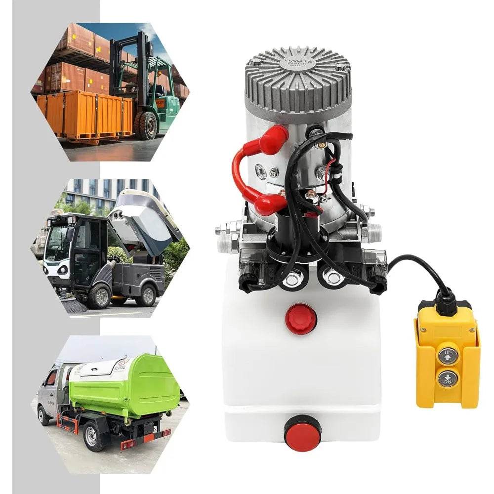 4-Quart Hydraulic Pump for Dump Trailer and Car Lifting - Estalios