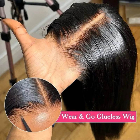 30 40 Inches Human Hair Glueless Lace Front Wigs for Women - Estalios