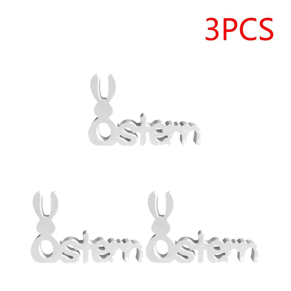 2-5PCS Easter Bunny Decoration Mold Reusable Silicone Bunny Mold Alphabet Silicone Mold for Concrete Gypsum Resin Casting - Estalios