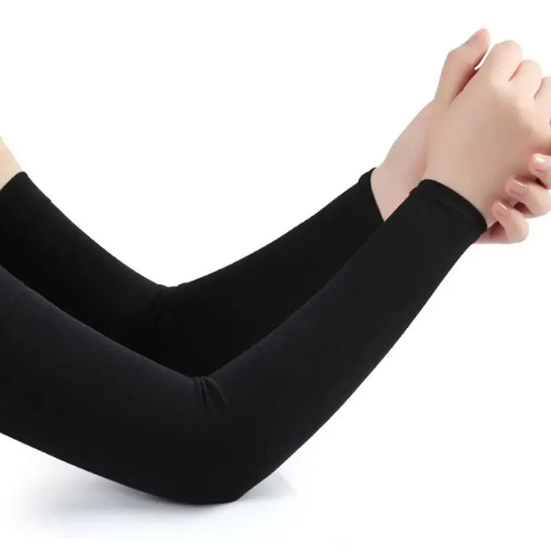 1Pair Ice Silk Sleeve Sunscreen Cuff Arm Sleeves Uv Sun Protect Anti-Slip Summer Men Women Gloves Outdoor Riding Arm