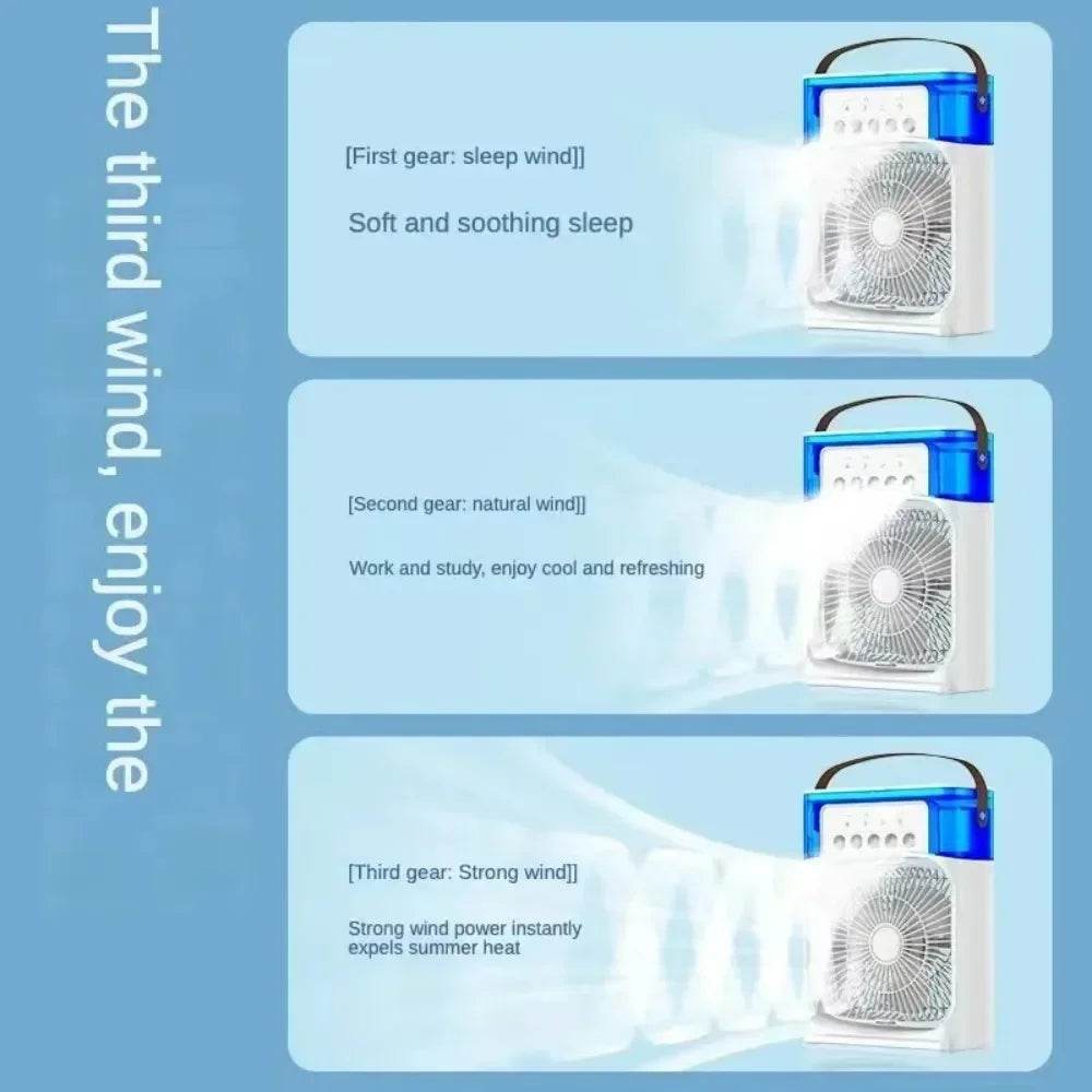 Summer Cooling Fan Desktop Humidifier Portable Spray Chiller - Estalios