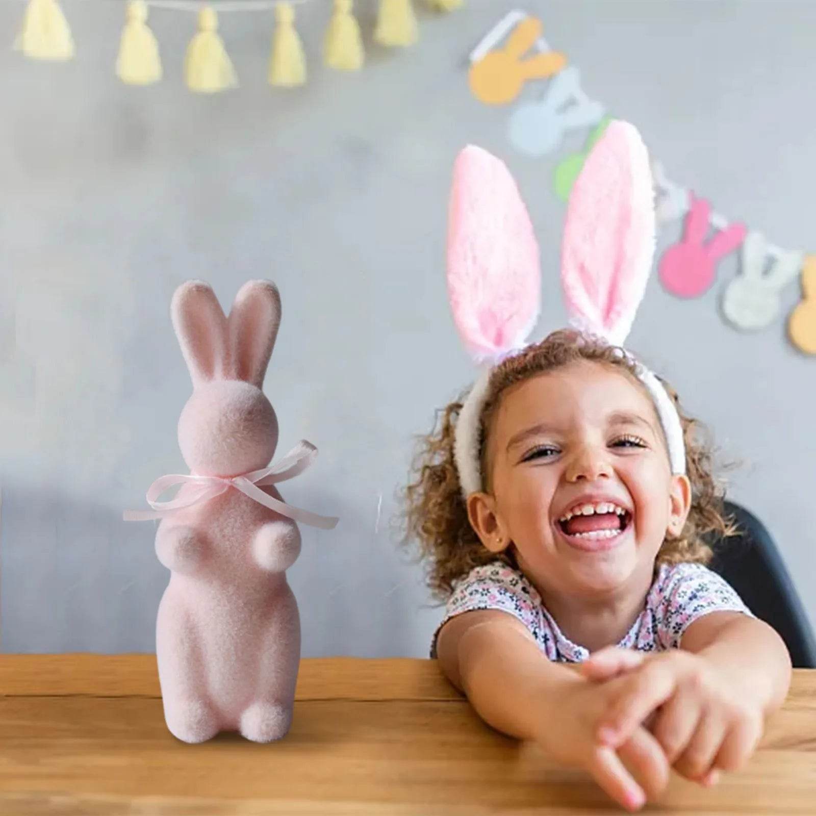 Easter Bunny Figurines With Bowtie - Estalios