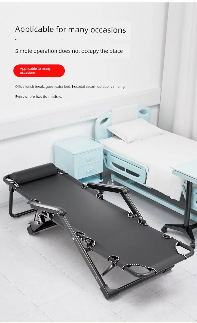 Cama plegable portátil para la siesta en casa, la oficina y el campamento