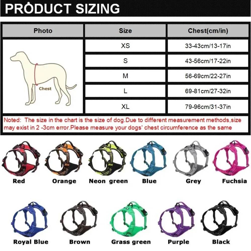 Reflective Adjustable Pet Dog Harness for All Sizes - Estalios