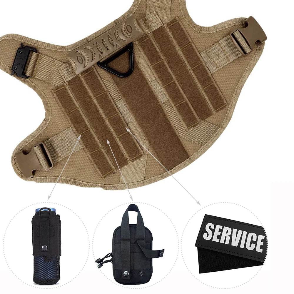 Military Large Dog Harness Leash for Tactical Training - Estalios