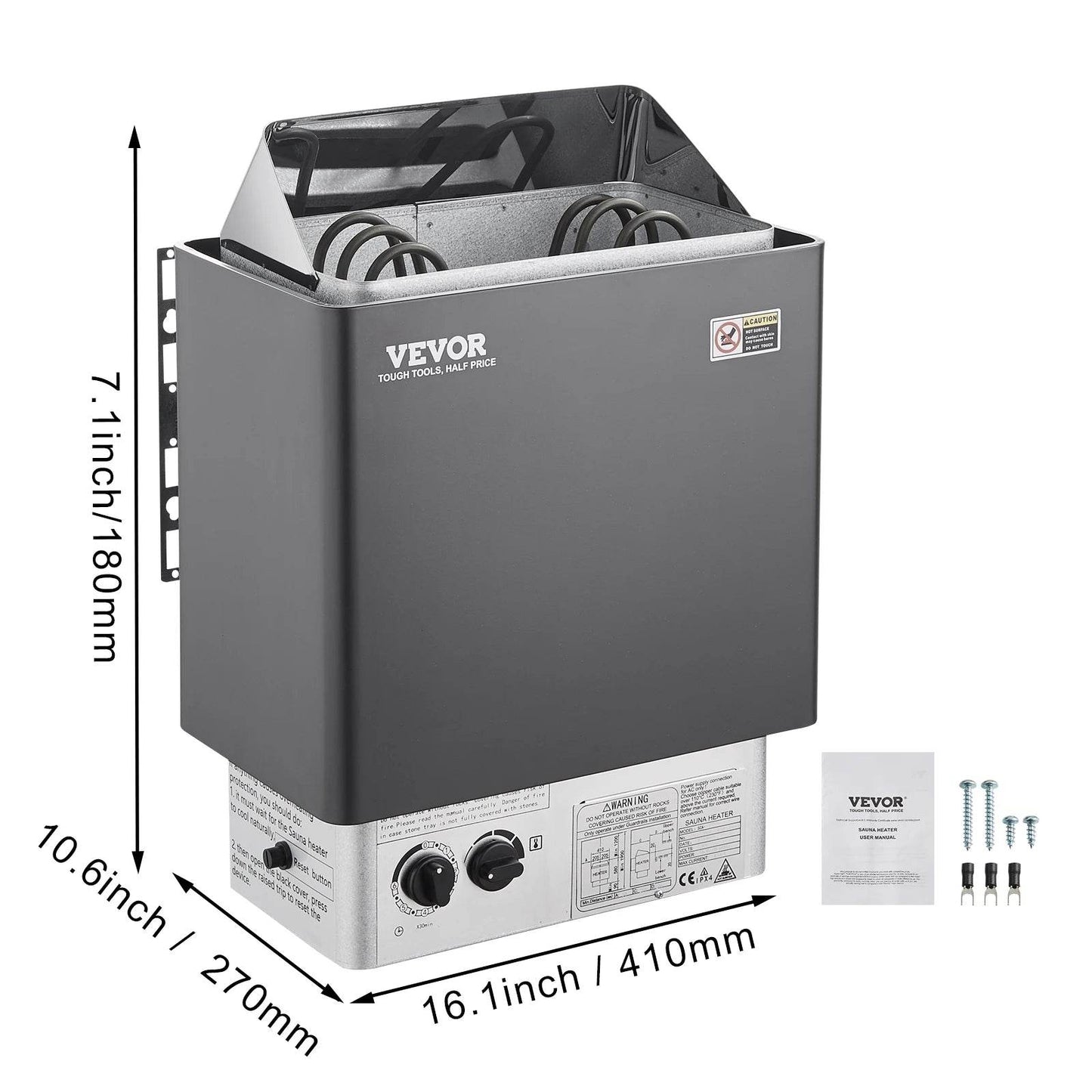 3KW Electric Sauna Heater with Internal Controller and Safety - Estalios