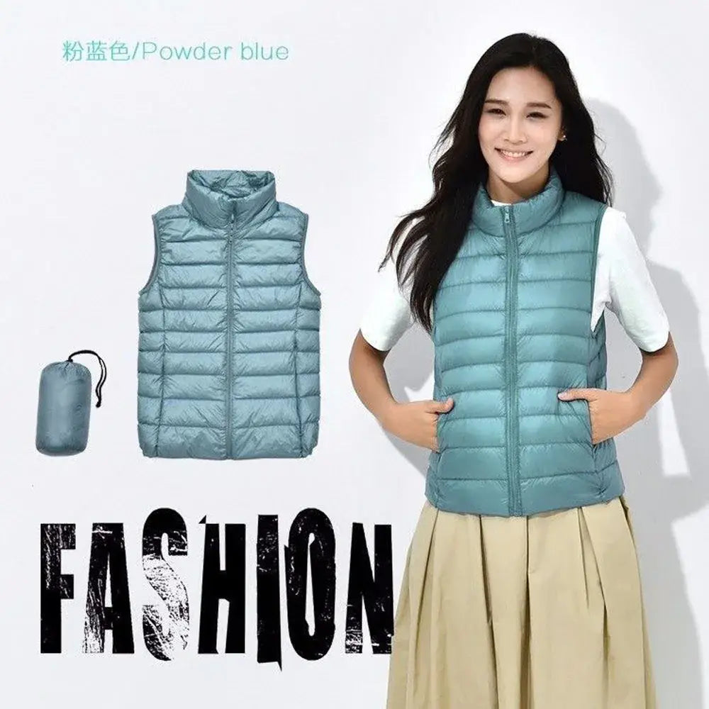Nueva chaqueta cortavientos ultraligera de plumón para mujer 2024