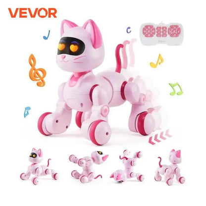 VEVOR Intelligent Remote Control Robot Cat Electronic Stunt Voice Command Programmable Touch-sense Music Song Children's Toys - Estalios