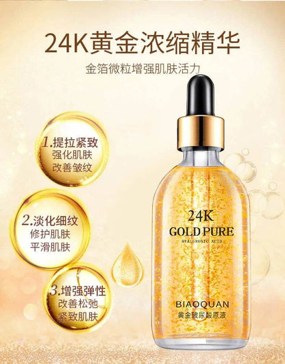 100ml 24k Gold Hyaluronic Acid Face Serum for Anti Aging - Estalios
