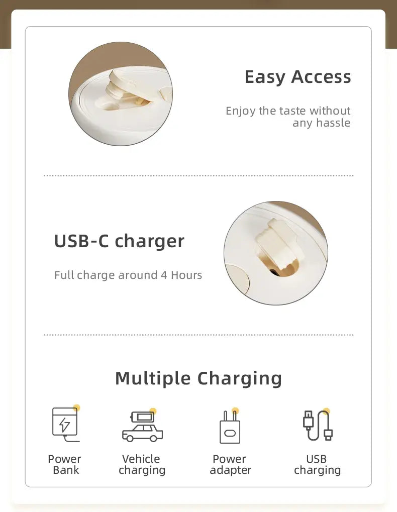 Ultimate Portable Electric Blender with 10 Stainless Steel Blades for On-the-Go Smoothies