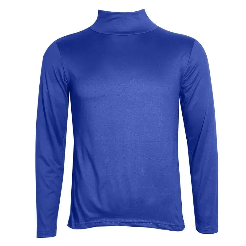 Slim Fit Royal Blue Autumn Winter Turtleneck