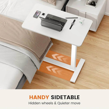 Adjustable Overbed Bedside Table with Wheels for Home Use - Estalios