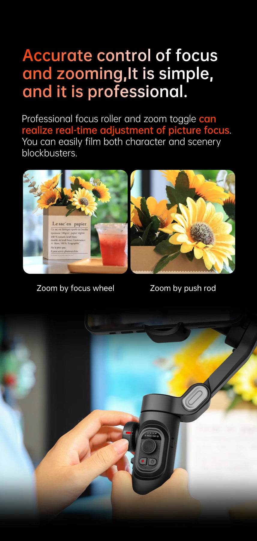 AOCHUAN Smart XE 3-Axis Handheld Gimbal for Stable Vlogging - Estalios