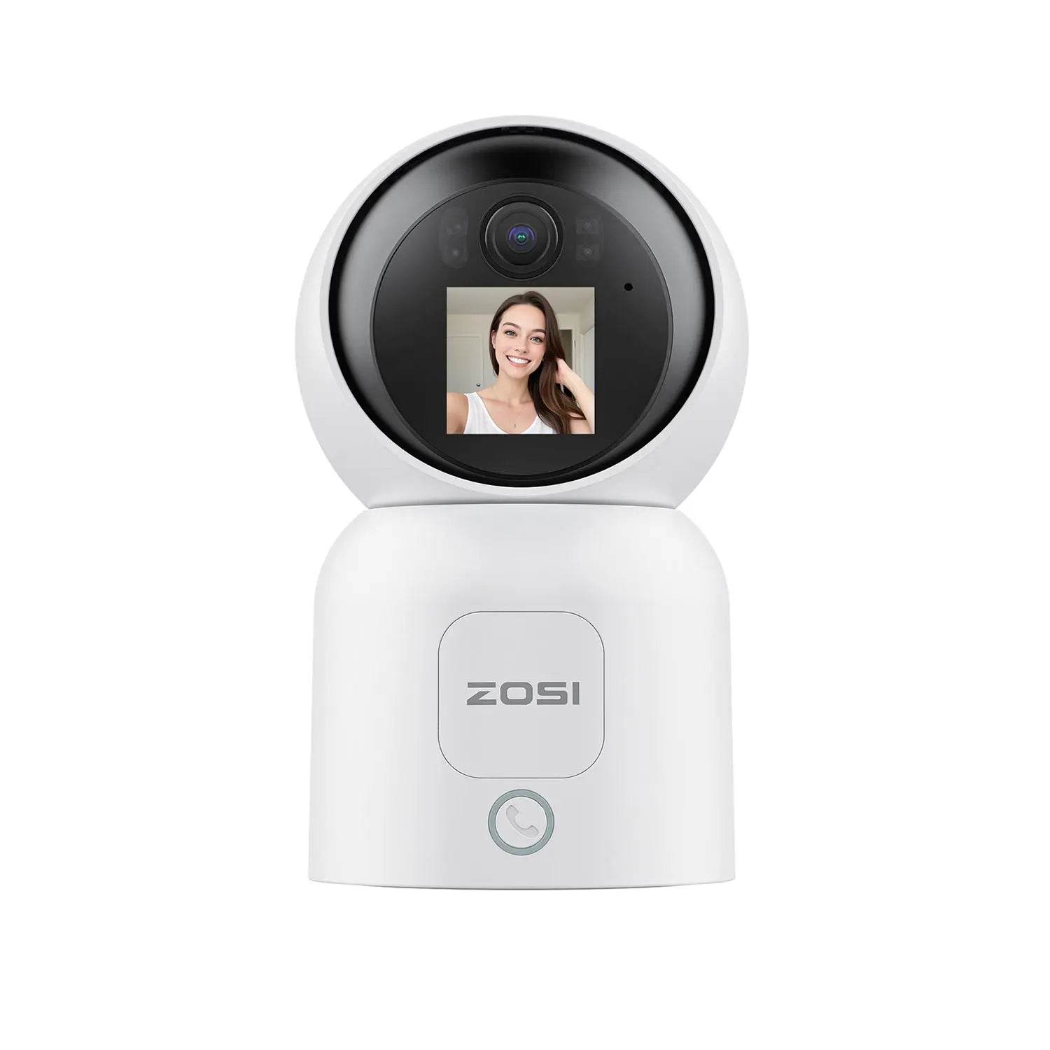 ZOSI Smart Baby Cams WiFi PTZ Auto Tracking AI 360° Panoramic Indoor Video Surveillance - Estalios