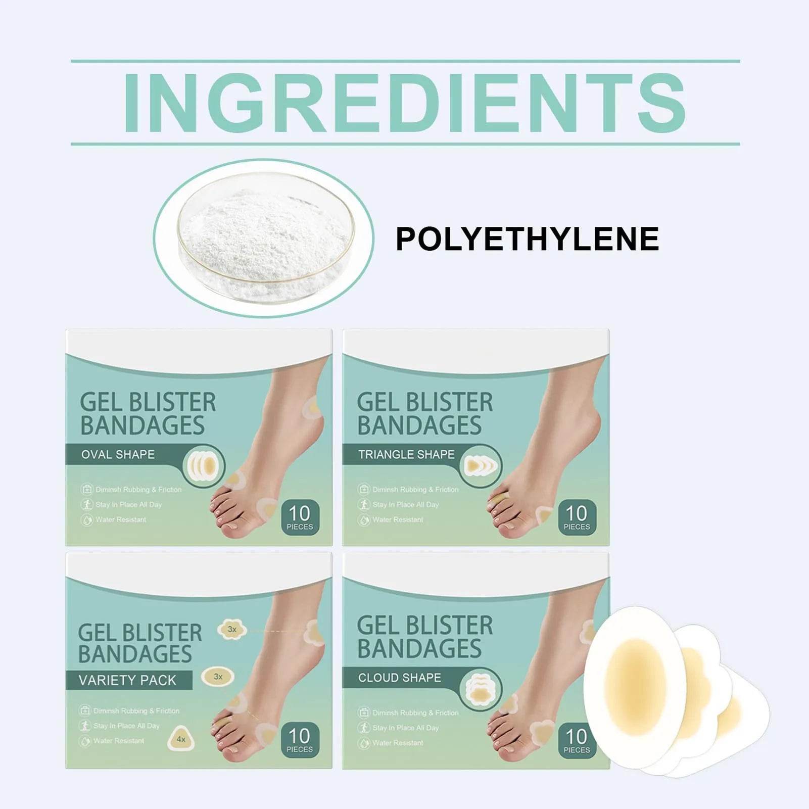 10pcs High Heels Gel Blister Bandages for Foot Protection - Estalios