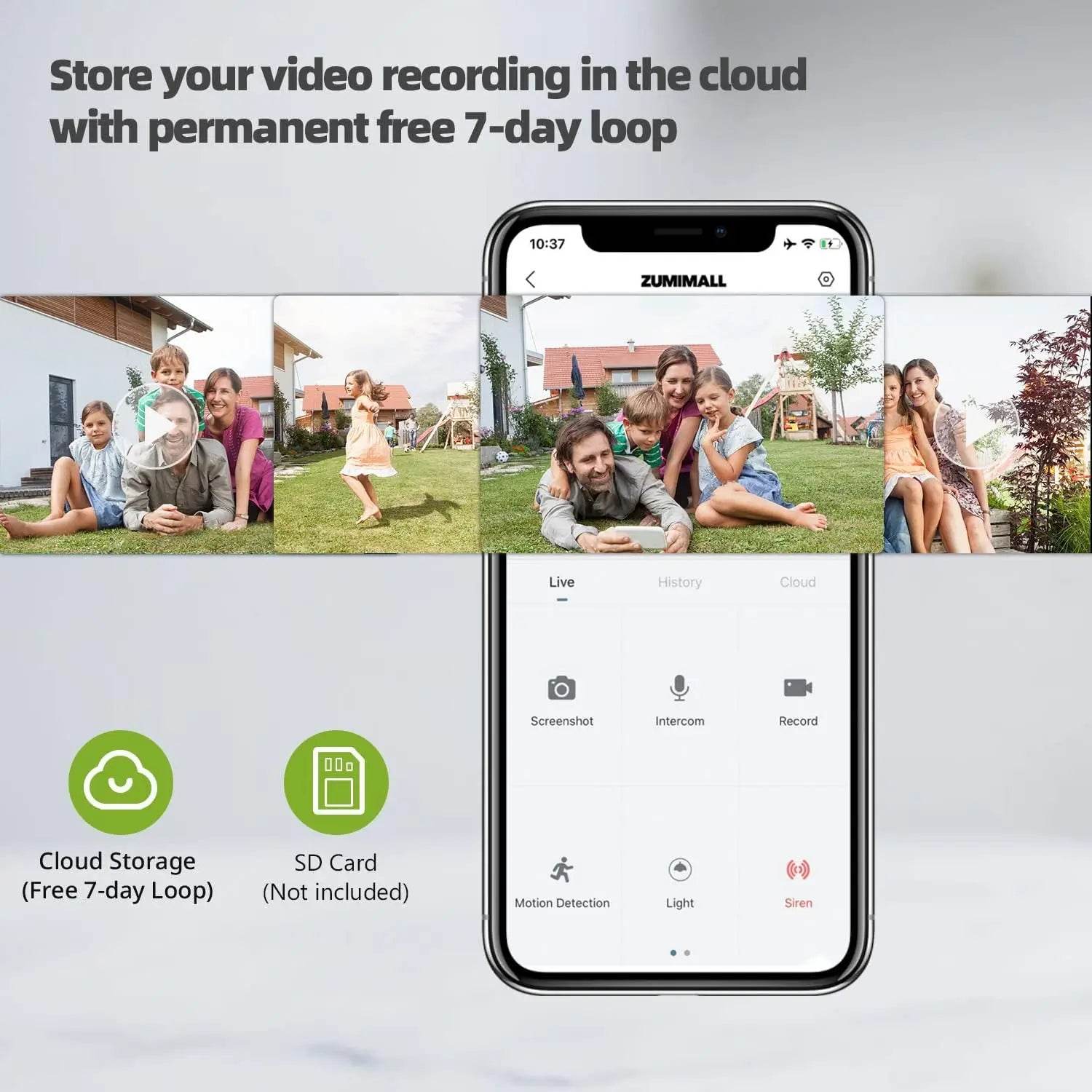 ZUMIMALL APP Security Wireless Outdoor Battery Cameras Night Vision - Estalios