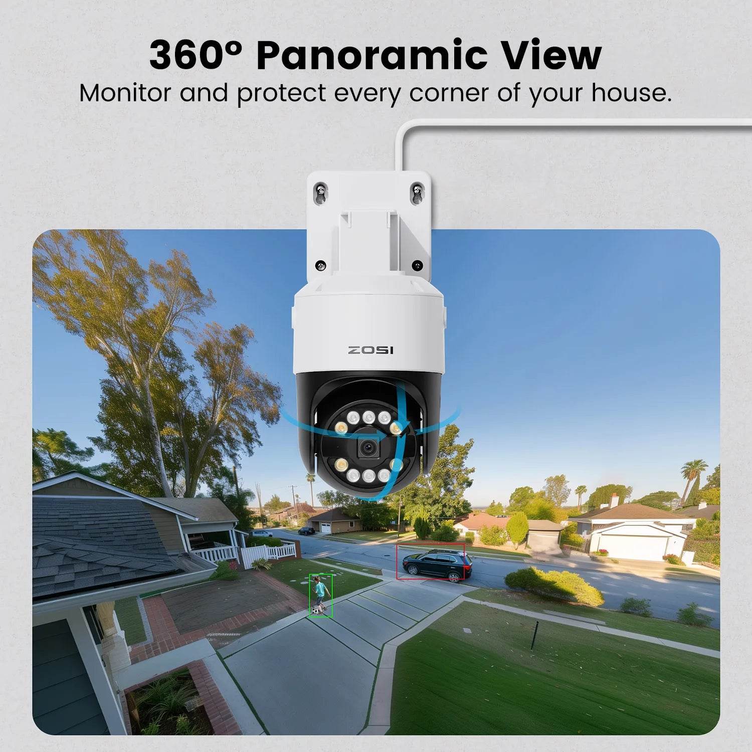 ZOSI 8MP PTZ PoE CCTV Security Camera System AI Face Person Vehicle Detect 4K 8CH Expand 16CH NVR Video Surveillance IP Cam - Estalios