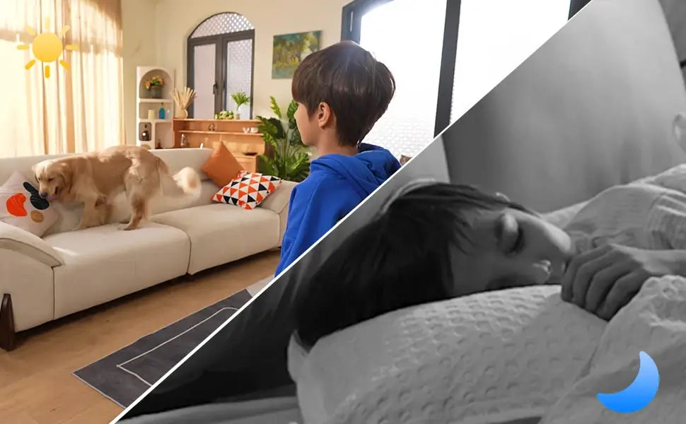Cámaras inteligentes para bebés ZOSI con WiFi, PTZ, seguimiento automático, IA, panorámica de 360°, videovigilancia para interiores