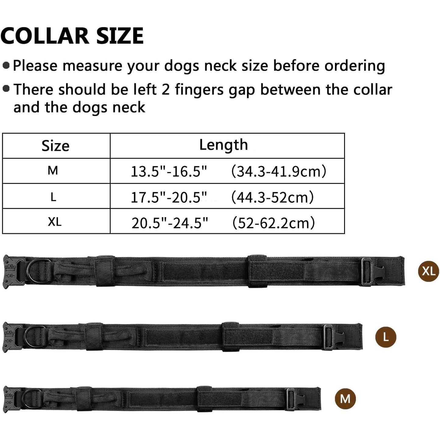 Tactical Dog Collar with Control Handle and Heavy Buckle