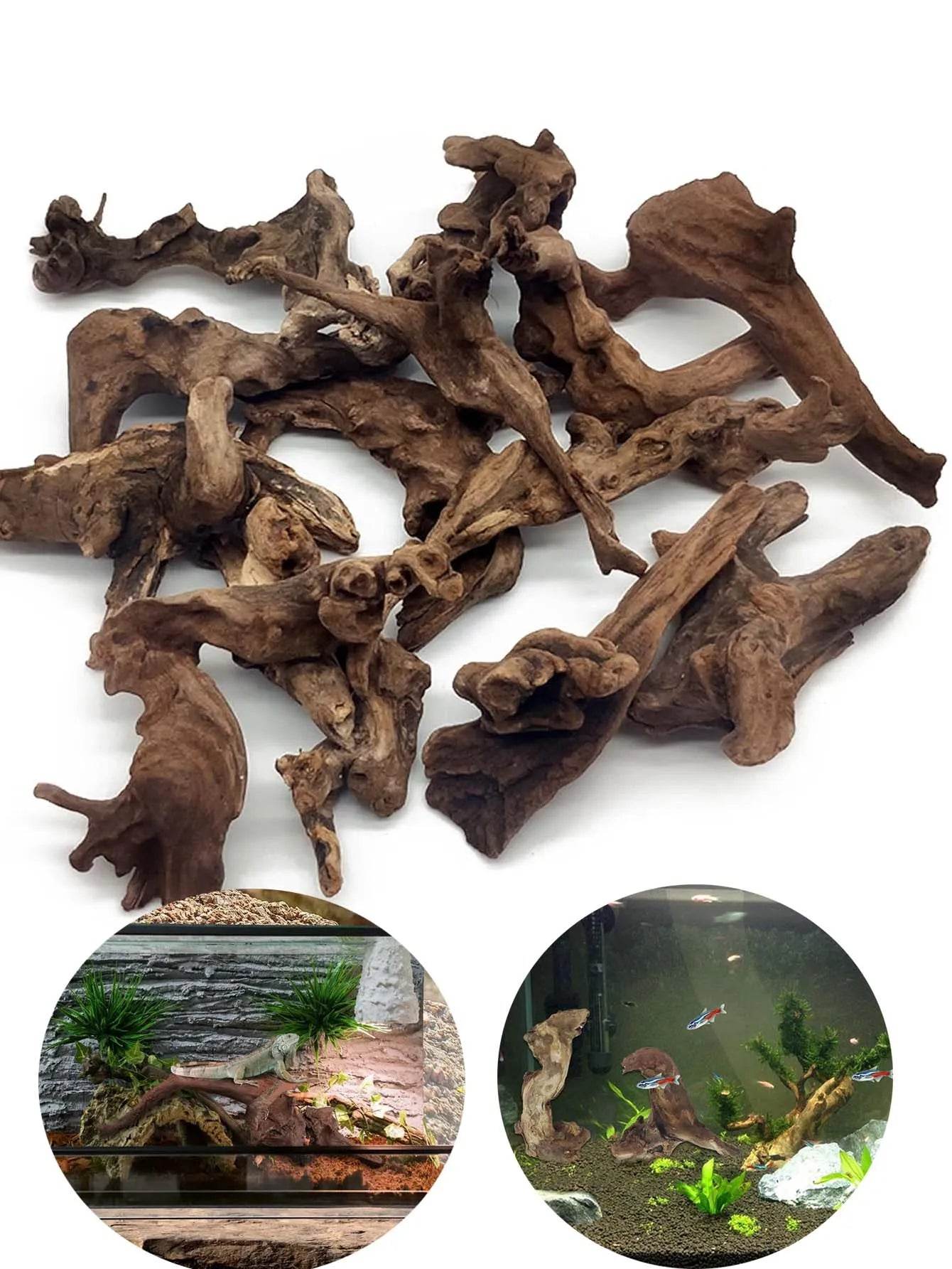 5-10CM Small Natural Tree Trunk Aquarium Decoration Ornament - Estalios