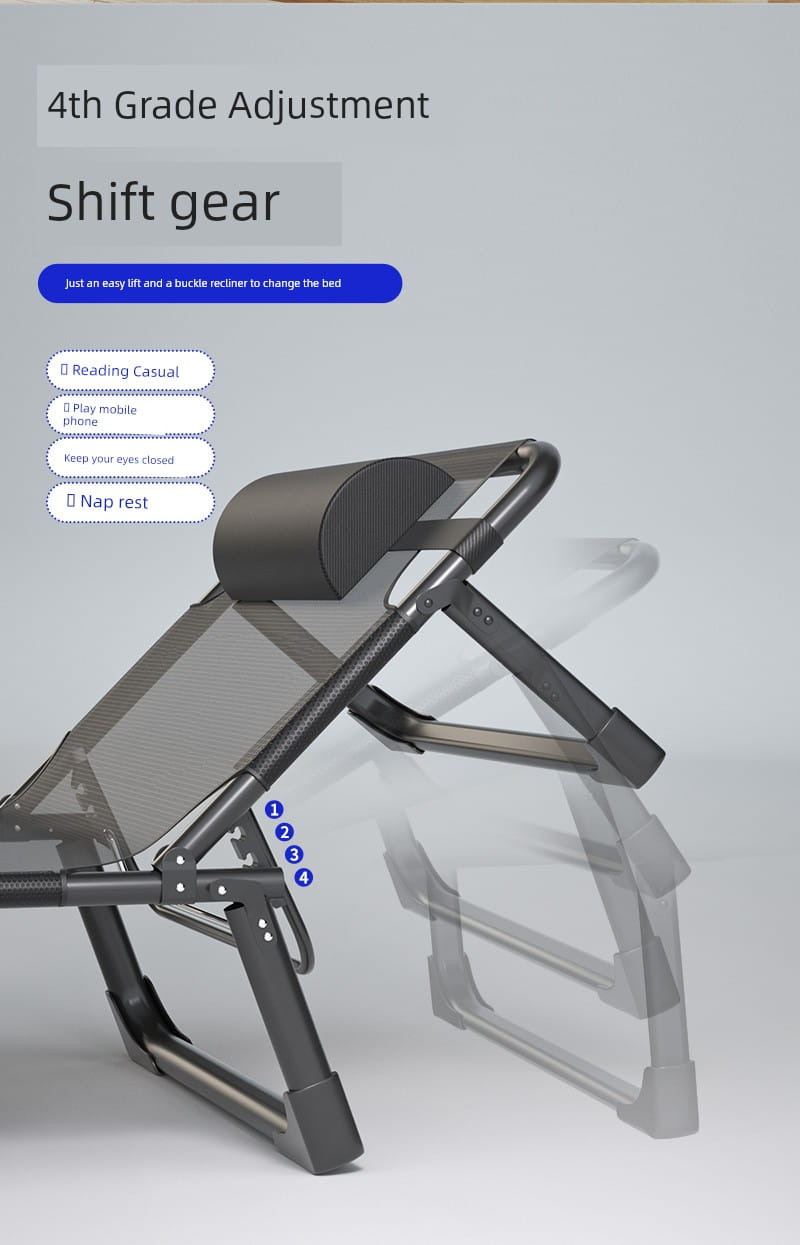 Comfortable Folding Bed with Adjustable Backrest for Adults During Office Lunch Breaks