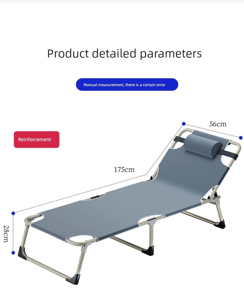Cama plegable para exteriores, sencilla, ideal para el hogar y la oficina.