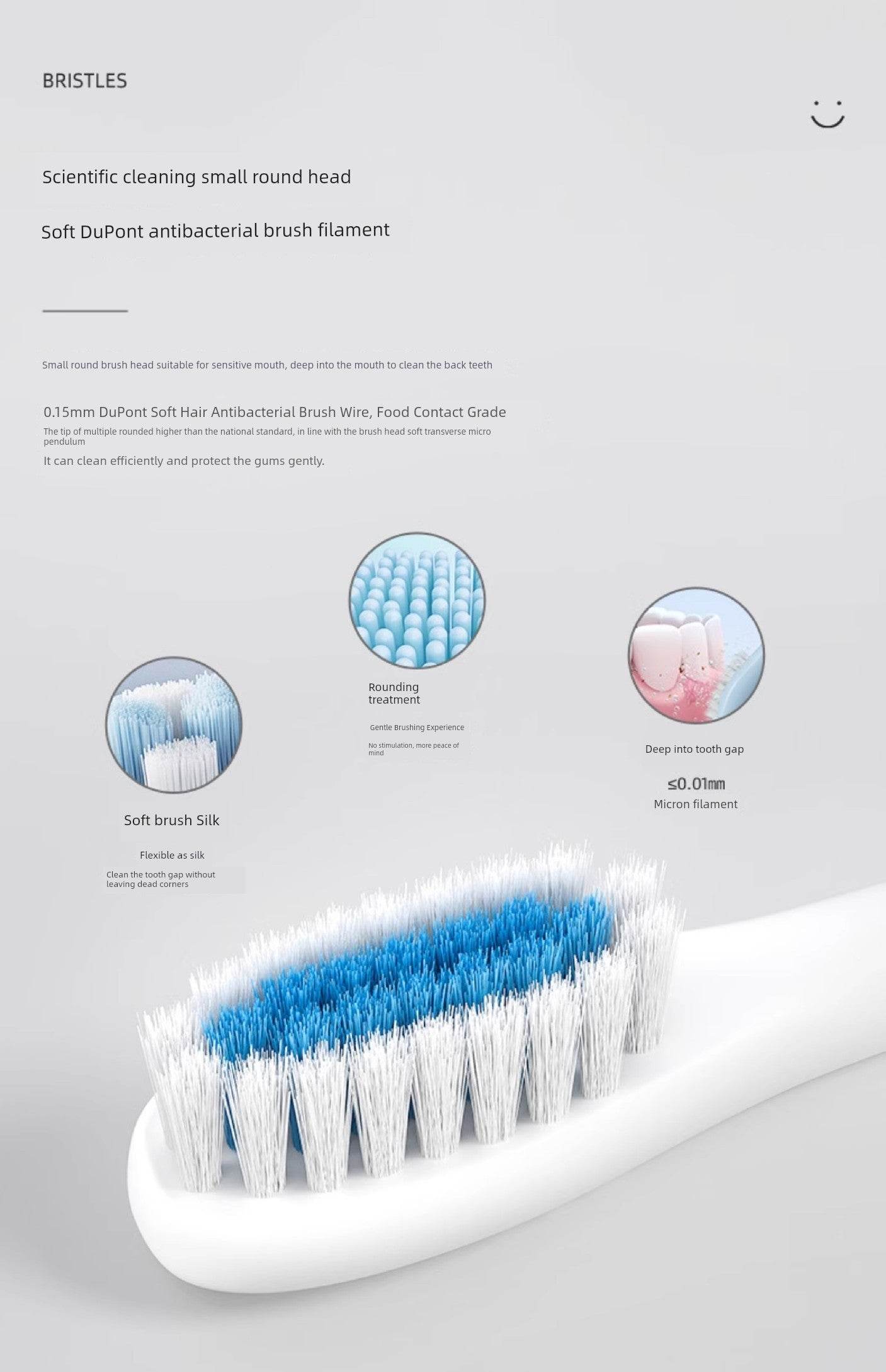 Feixiaoli Electric Toothbrush Rechargeable Soft Hair Suit - Estalios