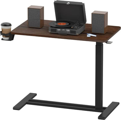 Electric Standing Desk with Drawers, Glass Adjustable Height - Estalios
