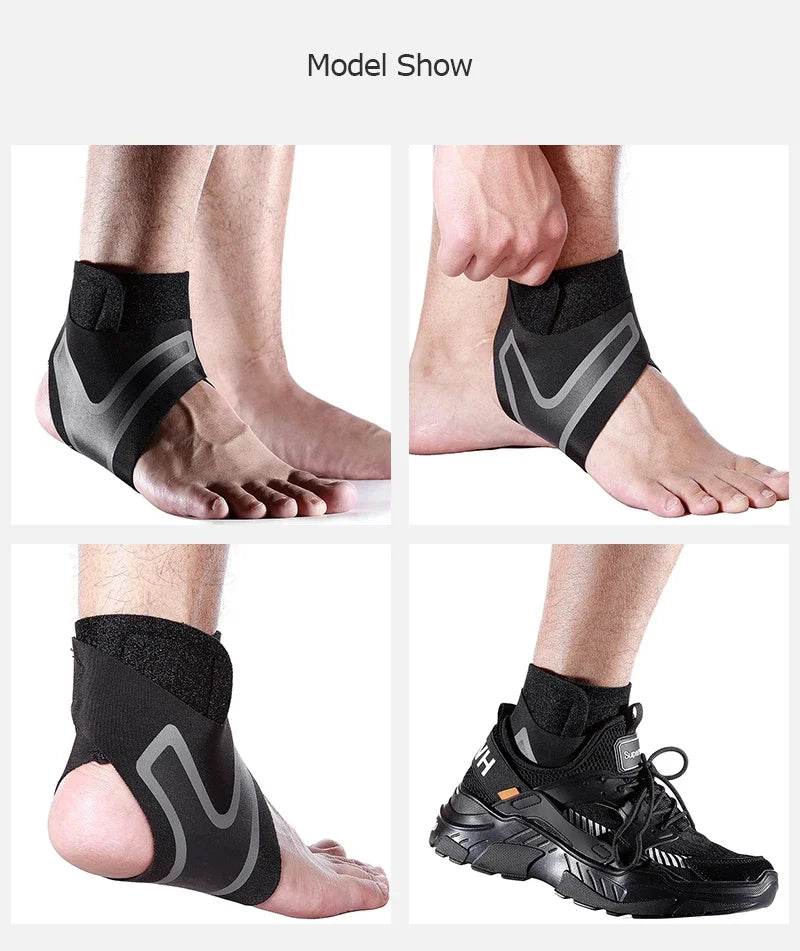 1 Pair Fitness Sports Ankle Brace Adjustable Compression Support - Estalios