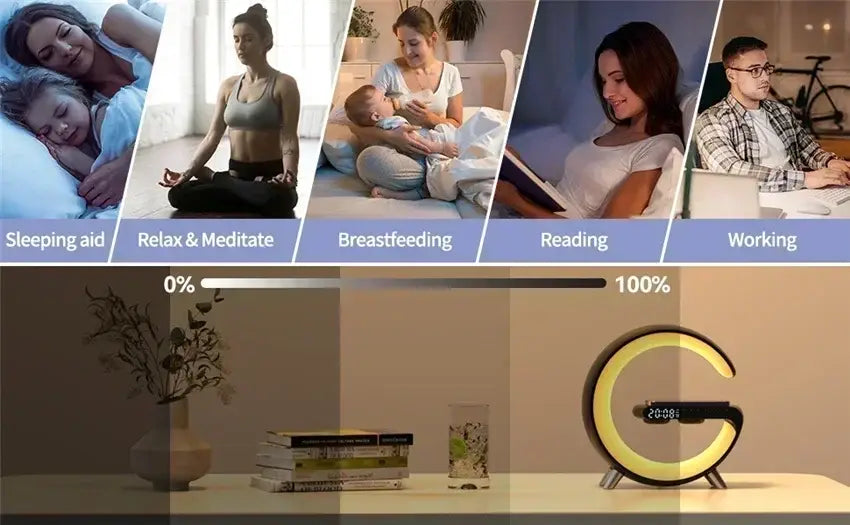 Cargador inalámbrico multifunción con altavoz Bluetooth 5.0