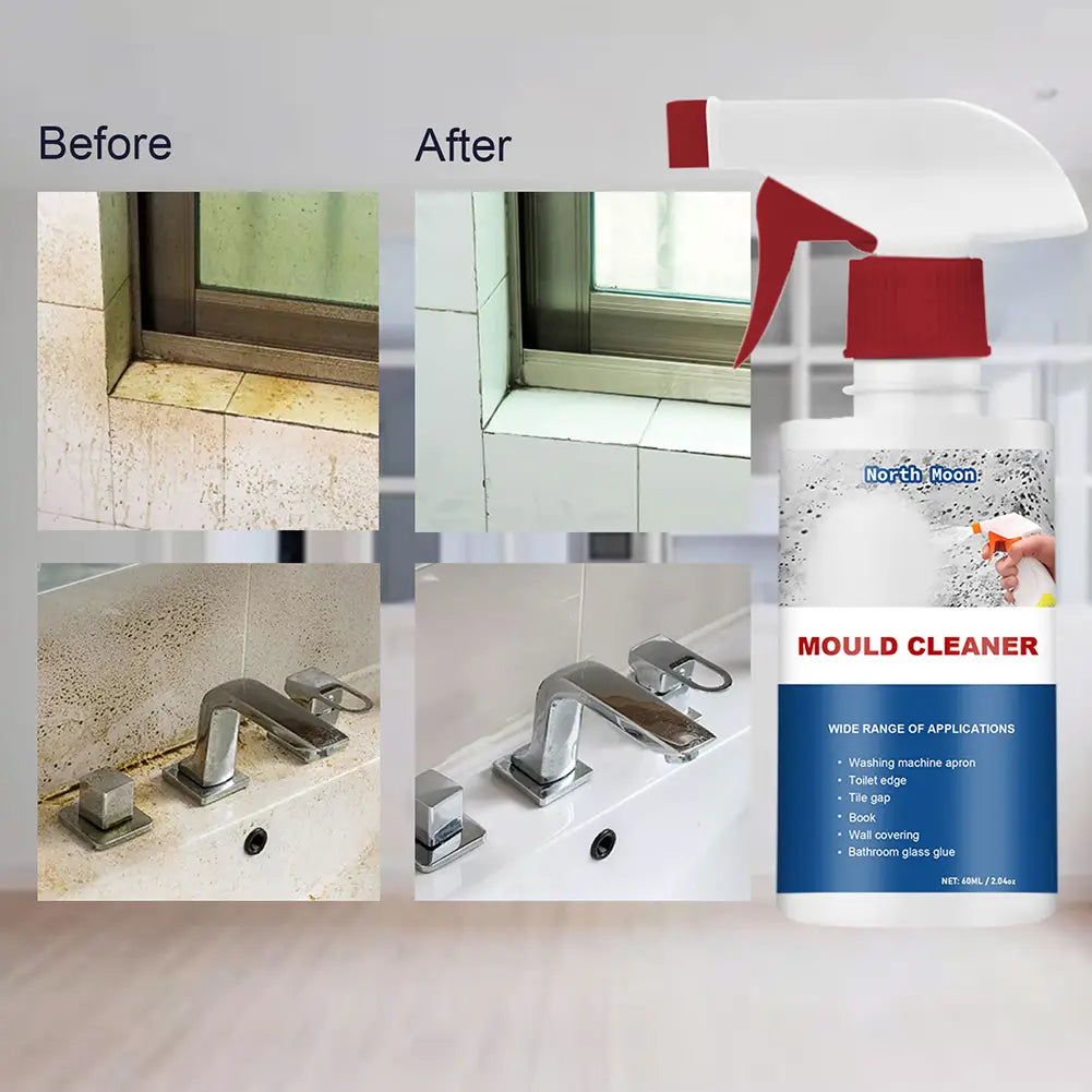 Limpiador de baño en aerosol de 60 ml que elimina rápidamente las manchas. Multiusos.