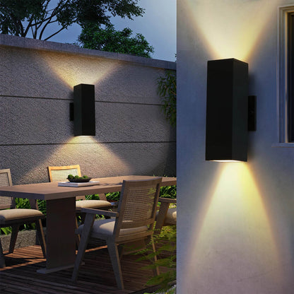 2-Pack Outdoor Wall Light IP65 Waterproof Up & Down Sconce - Estalios