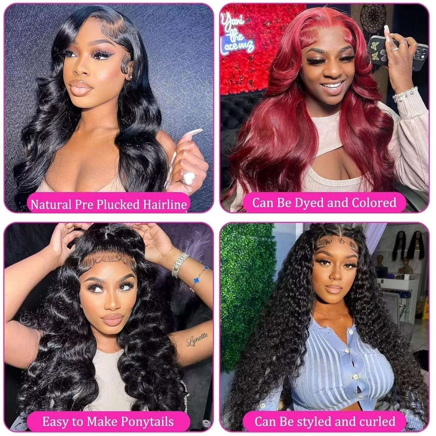 13x6 Body Wave Lace Front Wigs Human Hair 200% Density - Estalios
